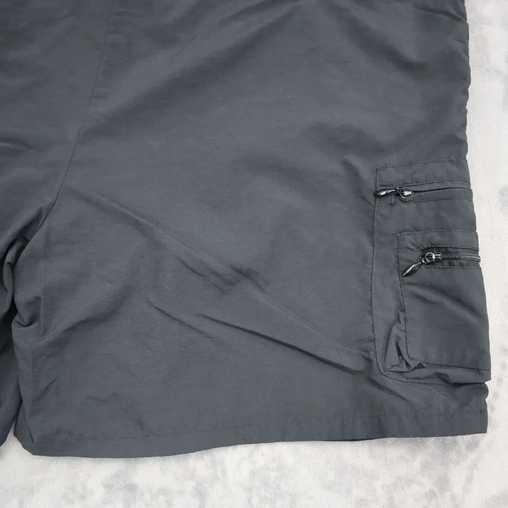 Columbia Shorts Womens L Black Belted High Rise Cargo Active Pull On Bottoms